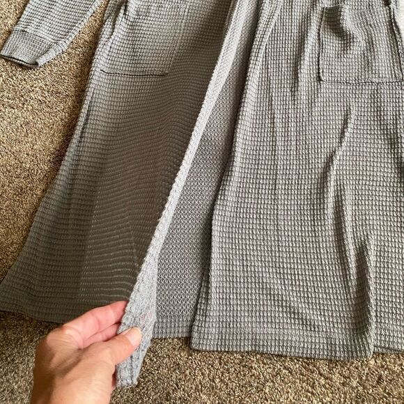 Three Bird Nest Waffle Knit Cardigan Open Front Women’s Size XL Pockets - Picture 6 of 8